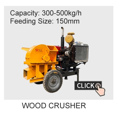 Waste Wood Pallet Chipper Whole Tree Horizontal Grinder Diesel Drum Wood Chipper