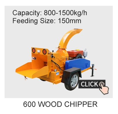 Factory Supply 6 Inch Diesel Heavy Duty Bamboo Tree Wood Chipper Shredder