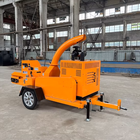 40 HP 목재 칩퍼 모바일 디젤 엔진 파쇄기