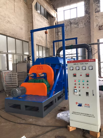 중공 패들 슬러리 건조기 기계, 진공 레이크, ASME 디자인 인증서가 있는 회전식 드럼 패들 건조기